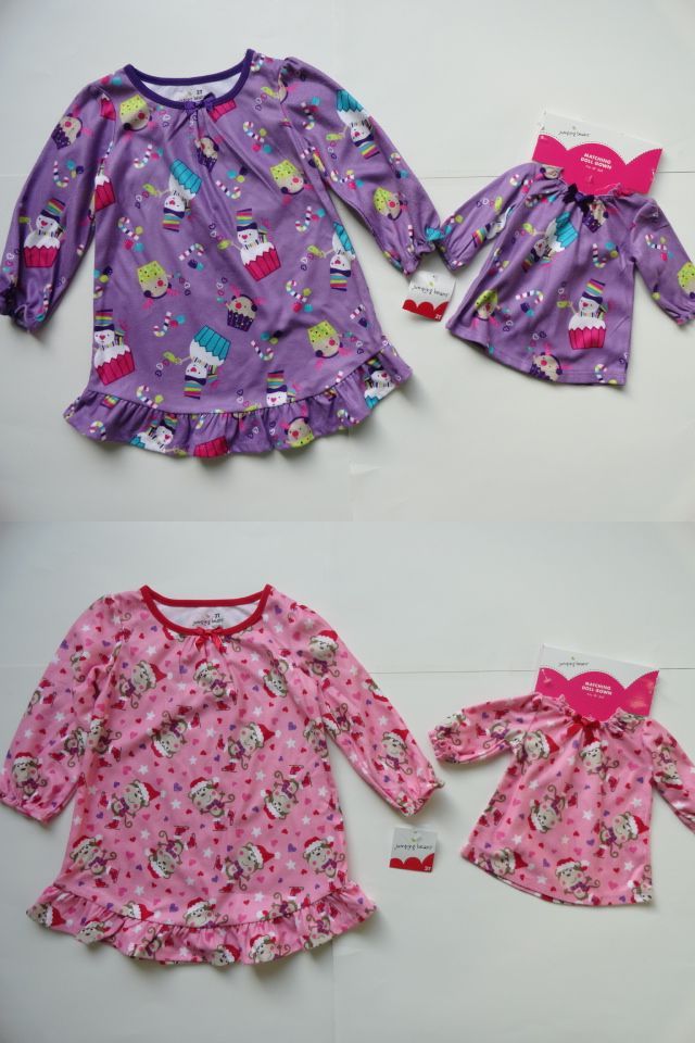 2T Night Gown Pajamas Holiday Matching Doll Jumping Beans $26