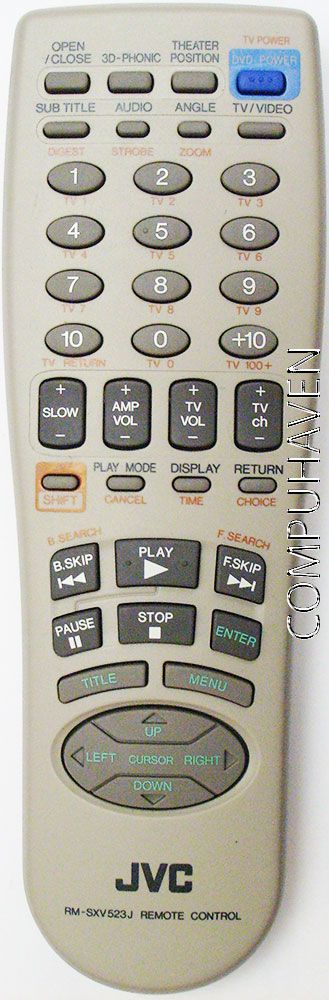 dvd player remote control compuhaven part details for jvc models