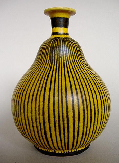 perfect WILHELM KAGEL Jr. Germany vase 1950 post Bauhaus mid century