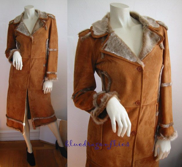 Runway Donna Karan DKNY $3K French Shearling Fur Coat