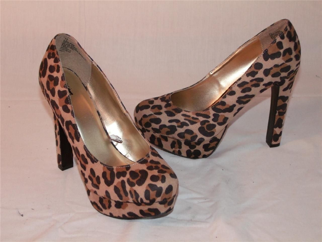 Merona Leopard Cheetah Cat Platform Stiletto Heels Shoes New