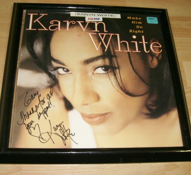 Karyn White Signed Framed Music Promo PSA DNA COA