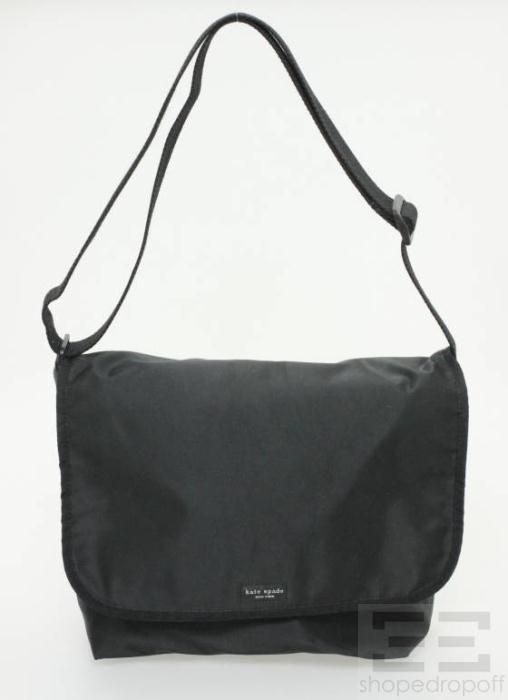 Kate Spade Black Nylon Messenger Bag