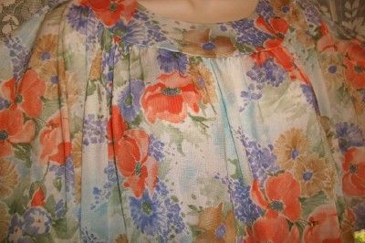 Consideration is a Lovely Vintage 70s Long Nightgown, made by Katz