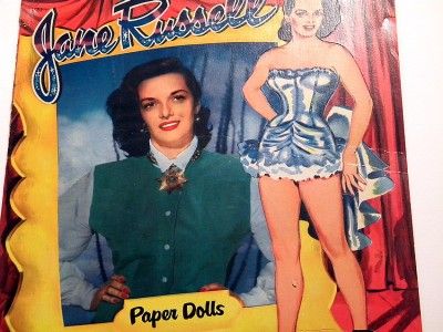 Jane Russell Uncut Paperdolls in Packet 1955 Paper Dolls