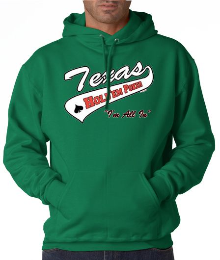 Texas Hold Em Poker All in 50 50 Pullover Hoodie