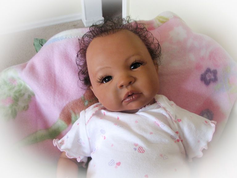 Reborn Baby Doll Human Hair Sweet Baby Girl Shyann by Aleina Peterson