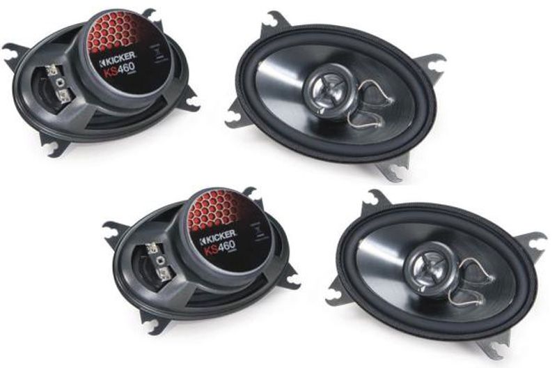 Kicker Car Audio 4 x 6 inches Speaker Package Includes Two KS460 Pairs