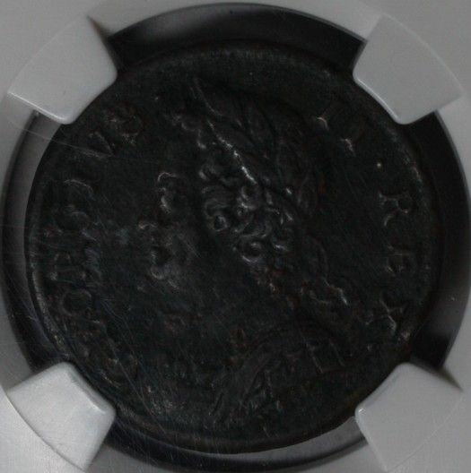 1751 NGC VF Half Penny King George II