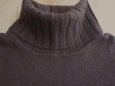 Kinross Cashmere Espresso Brown Turtleneck T Neck Sweater M