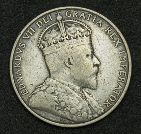 1907, Cyprus (British Admin.), Edward VII. Silver 18 Piastres Coin. R