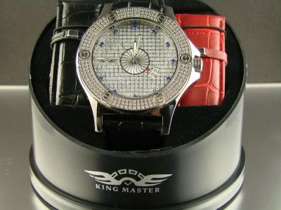 King Master JoJo Joe Rodeo White Gold Finish Bezel Genuine Diamond