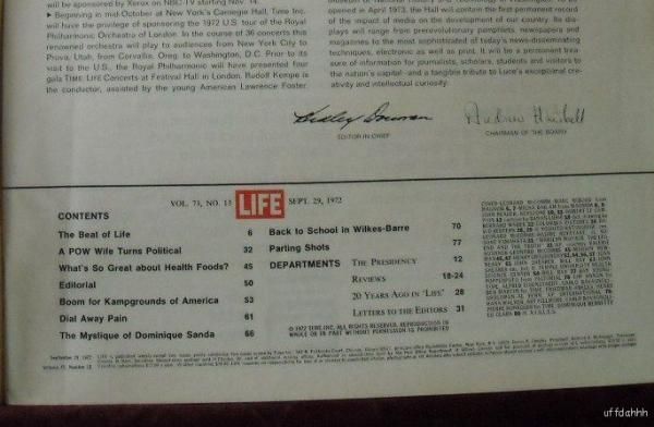 Life September 29 1972 Valerie Kushner Vietnam P O W