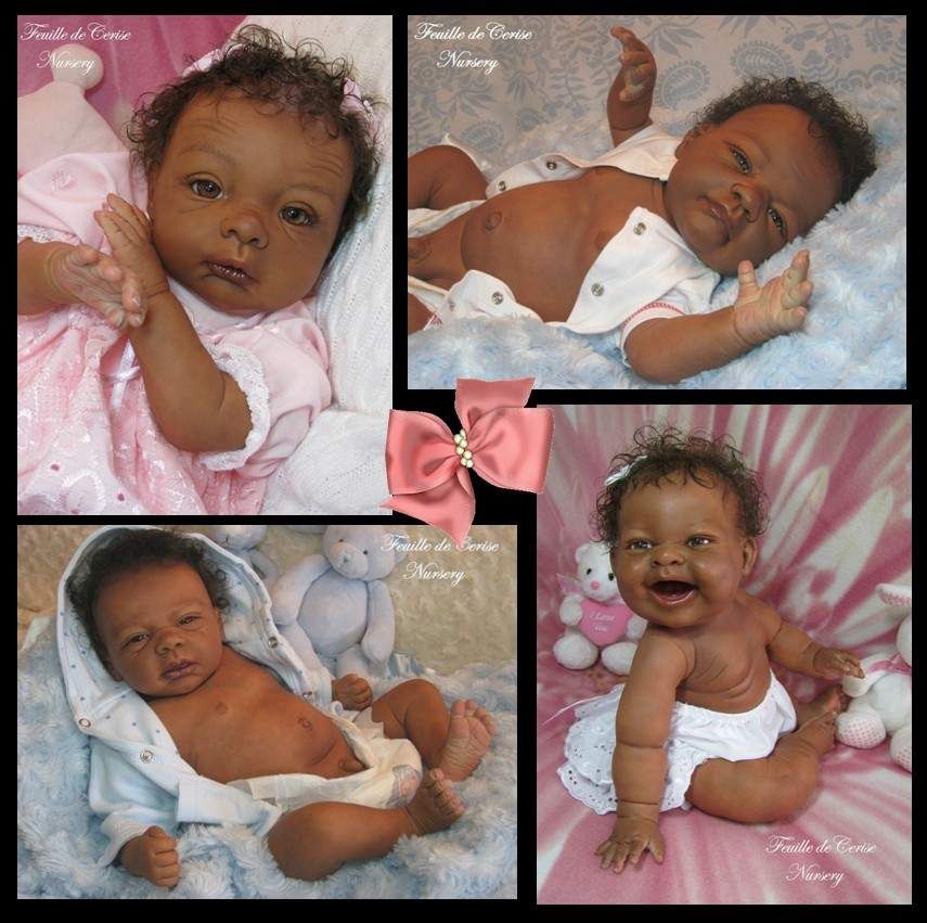 doll AA ethnic baby boy kit Amy Olga Auer by Feuille de Cerise Nursery