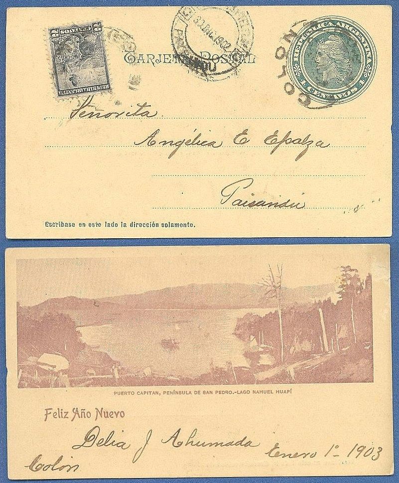 Picture PS Uprated 1902 to Uruguay National Park Lake Mountain view