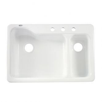 American Standard Silhouette 33 Double Bowl Kitchen Sink Model 7145