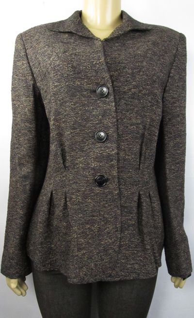 Lafayette 148 Brown Dress Jacket Size 14 MSRP $498