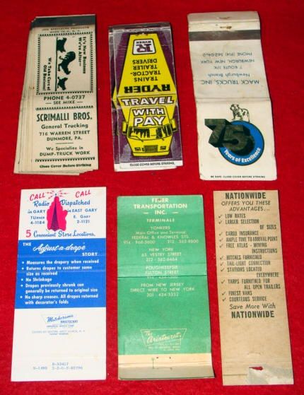 32 Vintage 1940 70s Truck Matchbooks Delivery & Tractor Trailer Semi