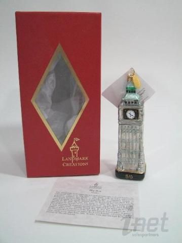 Landmark Creations Big Ben Christmas Ornament Hand Crafted Glass