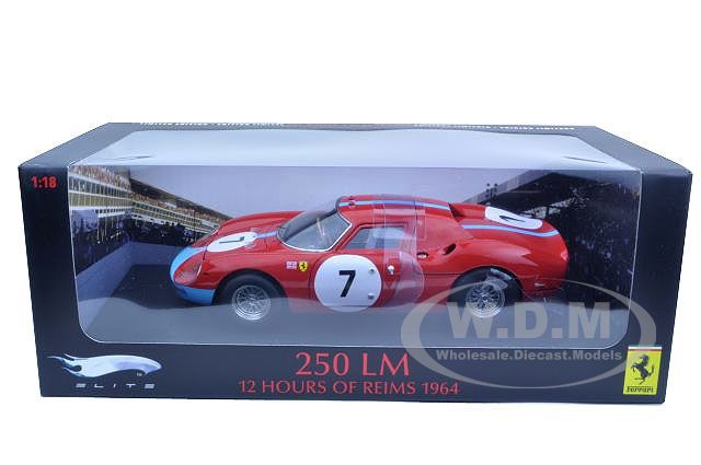 Brand new 118 scale diecast model of Ferrari 250 LM 12 Hours of Reims