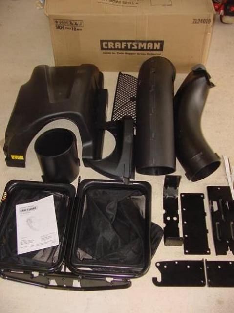 Craftsman 2 Bin Grass Leaf Catcher Bagger 24019 for 42 46 Riding