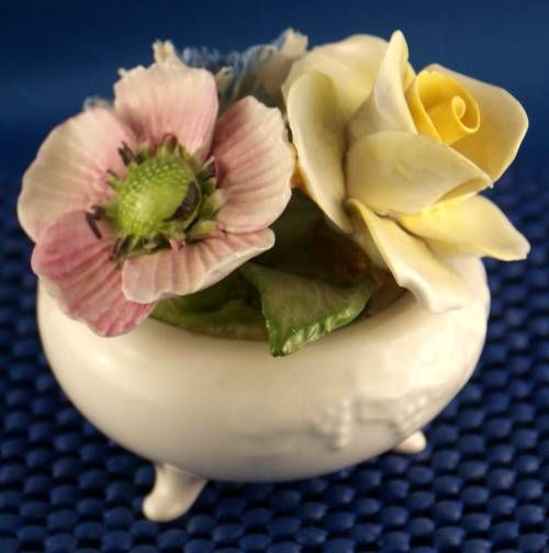 Vintage Radnor China Floral Footed Basket