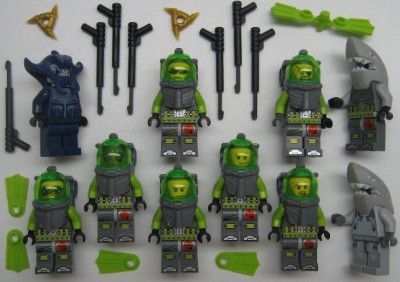 10 Lego Atlantis Minifigs Lot Figures Underwater Diver Manta Warrior