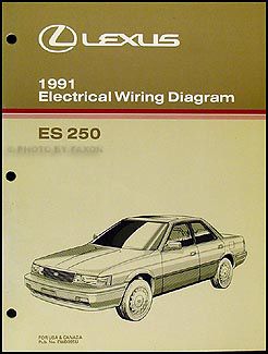 1991 Lexus ES 250 OEM Wiring Diagram Manual ES250 Original Electrical