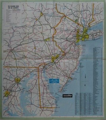 Map Delaware Memorial Bridge Cape May Lewes Ferry New Jersey