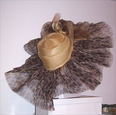 Leopard Wide Brim Hat Kentucky Derby Church Wedding Last 3