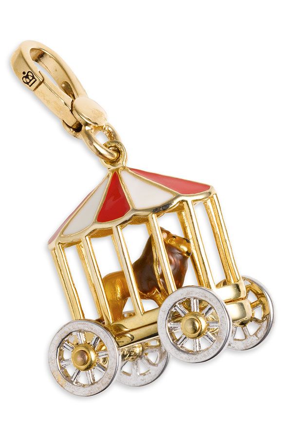 juicy Couture Circus Lion Cage Gold Bracelet Charm