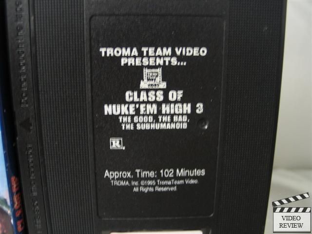 Class of NukeEm High 3 VHS Brick Bronsky Lisa Gaye