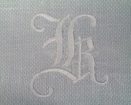 Vintage Victorian Pair Monogram  R  Linen Huck Towels