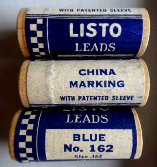 Vintage Full Box 12 Wood pks Listo China Mark Lead Old