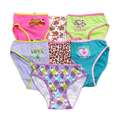 Little Girls Underwear Assorted Panty 7PR Size 14