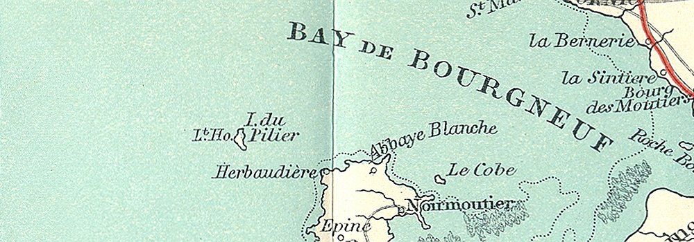 Loire Mouth Nantes Belle Ile Noirmoutier Dieu 1923 Map