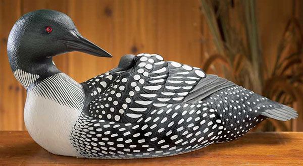 Loon with Chick Decoy by Phil Galatas