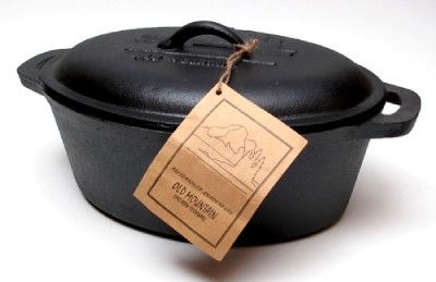 Cast Iron Casserole Dish Bakeware Cabin Lodge Camping Cookware