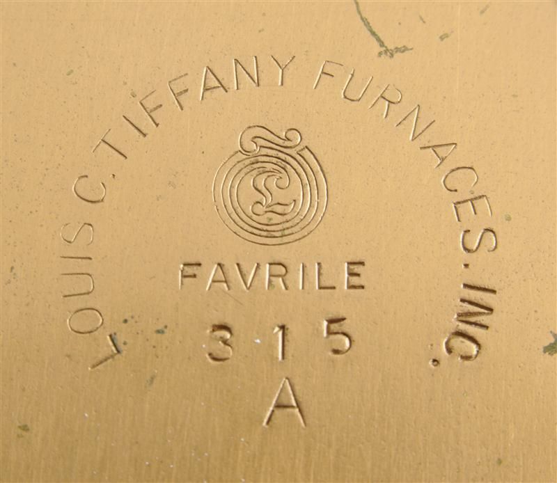 Unusual Very RARE Louis C Tiffany Furnaces Inc Favrile Ashtray Glass