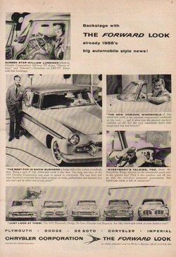 ~Plymouth~Dodge~DeSoto~Imperial William Lundigan Photo Car/Auto Ad