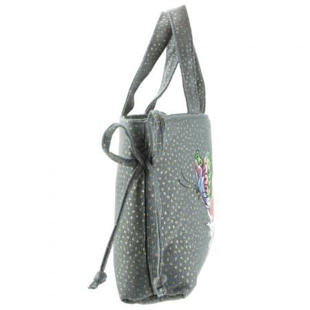 Girls Luana Tote Bag Heart, Flower & Butterfly tattoo Sparkling