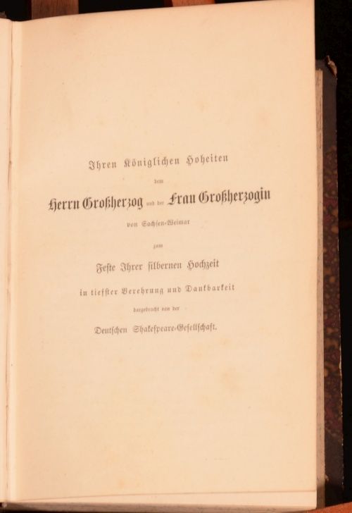 1877 6VOL Shakespeares Dramatische Werke in German