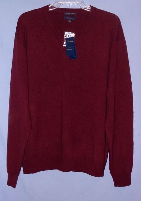 Club Room  Wine Cashmere Sweater Sz XL NWTG $140