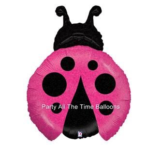 Pink Magenta Ladybug Birthday Party Balloons Polka Dots Decorations