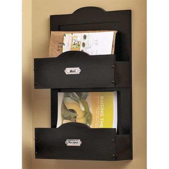 Natural Wooden Mail Magazine Files Wall Organizer New