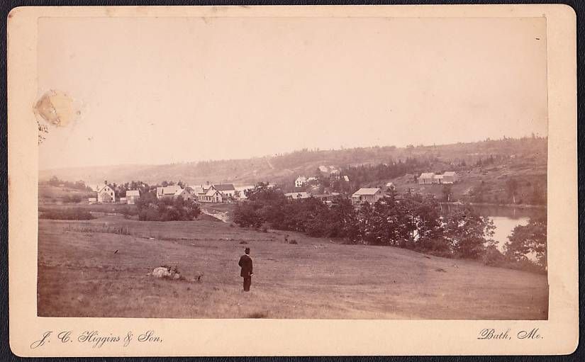 Bath Maine Area Town View Cabinet Card Photo J C Higgins Son