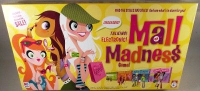 MALL MADNESS Talking Shopping Game Milton Bradley 2004   Ex Cond