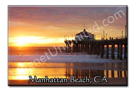 Manhattan Beach California CA Souvenir Fridge Magnet