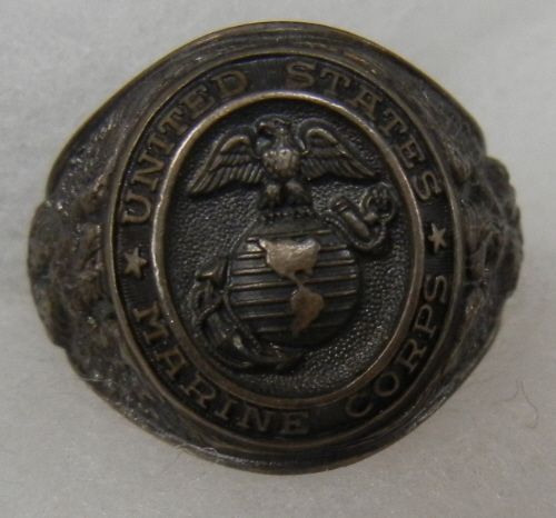 Sterling WW2 United States Marine Corps USMC EGA Ring