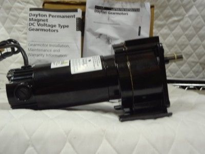 Dayton 4Z128 B Gearmotor 90 VDC 170 RPM 1 8HP Reversible 5 8 Shaft